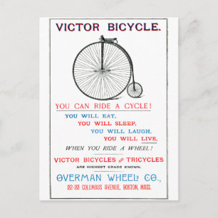 Carte Postale Affiche de vélo 1880