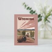 Carte Postale Affiche de Vintage voyage de bison de la rivière (Debout devant)