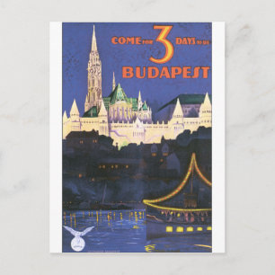 Carte Postale Affiche de Vintage voyage de Budapest