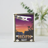 Carte Postale Affiche de vol Höfn Islande (Debout devant)