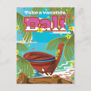 Carte Postale Affiche de voyage à Bali.