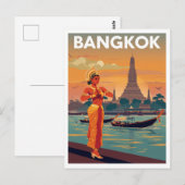 Carte Postale Affiche de voyage à Bangkok (Devant / Derrière)