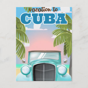 Carte Postale Affiche de voyage à Cuba pour les vacances