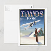Carte Postale Affiche de voyage à Davos en Suisse (Devant / Derrière)