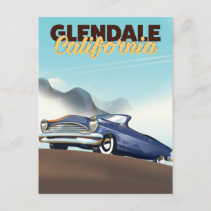Carte Postale Affiche de voyage à Glendale, Californie