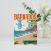 Carte Postale Affiche de voyage à la Barbade (Debout devant)