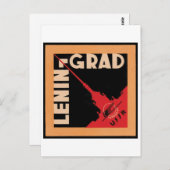 Carte Postale Affiche de voyage à Leningrad (Devant / Derrière)