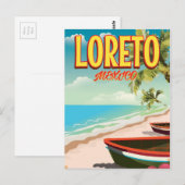 Carte Postale Affiche de voyage à Loreto au Mexique (Devant / Derrière)