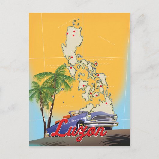Carte Postale Affiche de voyage à Luzon Philippines (Devant)
