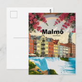 Carte Postale Affiche de voyage à Malmö en Suède (Devant / Derrière)