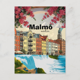 Carte Postale Affiche de voyage à Malmö en Suède