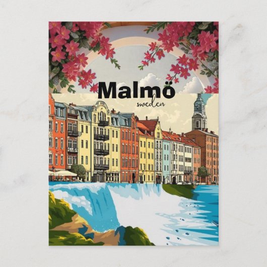Carte Postale Affiche de voyage à Malmö en Suède (Devant)