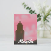 Carte Postale Affiche de voyage à Manille Philippines. (Debout devant)