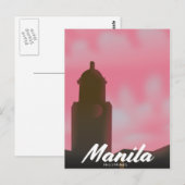 Carte Postale Affiche de voyage à Manille Philippines. (Devant / Derrière)