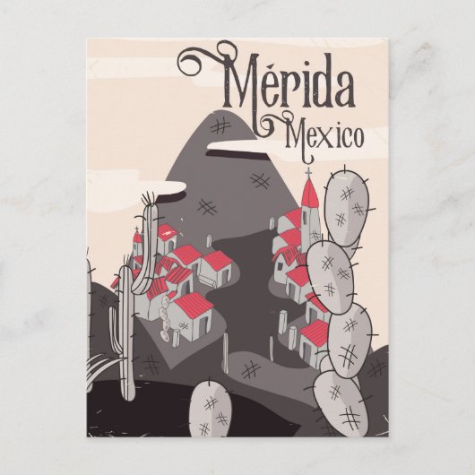 Carte Postale Affiche de voyage à Mérida au Mexique (Devant)