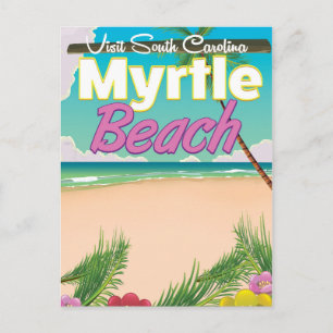 Carte Postale Affiche de voyage à Myrtle Beach Caroline du Sud