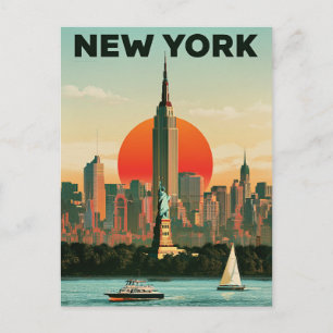 Carte Postale Affiche de voyage à New York