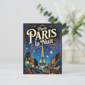Carte Postale Affiche de voyage à Paris, (Debout devant)