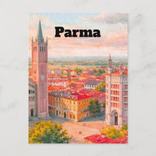 Carte Postale Affiche de voyage à Parme, Impression de voyage à 