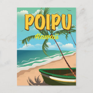 Carte Postale Affiche de voyage à Poipu Hawaii