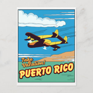 Carte Postale Affiche de voyage à Porto Rico