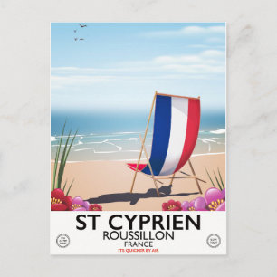 Carte Postale Affiche de voyage à Saint-Cyprien, Roussillon Fran