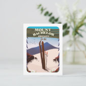 Carte Postale Affiche de voyage à ski Mount Bachelor Oregon (Debout devant)