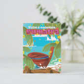 Carte Postale Affiche de voyage à Sumatra Indonésie (Debout devant)