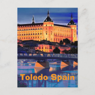 Carte Postale Affiche de voyage à Tolède Espagne, Impression d'a