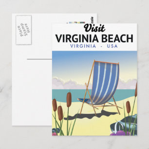 Carte Postale Affiche de voyage à Virginia Beach Virginie États-