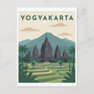 Carte Postale Affiche de voyage à Yogyakarta Indonésie