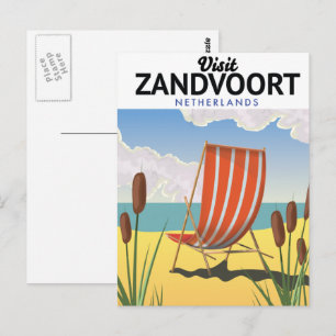 Carte Postale Affiche de voyage à Zandvoort aux Pays-Bas