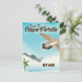 Carte Postale Affiche de voyage aérien au Cap-Vert (Debout devant)