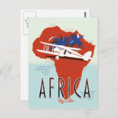 Carte Postale Affiche de voyage Africa By Air (Devant / Derrière)