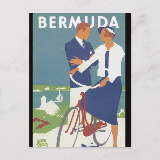 Carte Postale Affiche de voyage ancienne des Bermudes (Devant)