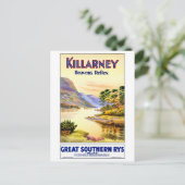 Carte Postale Affiche de voyage ancienne restaurée Killarney Irl (Debout devant)