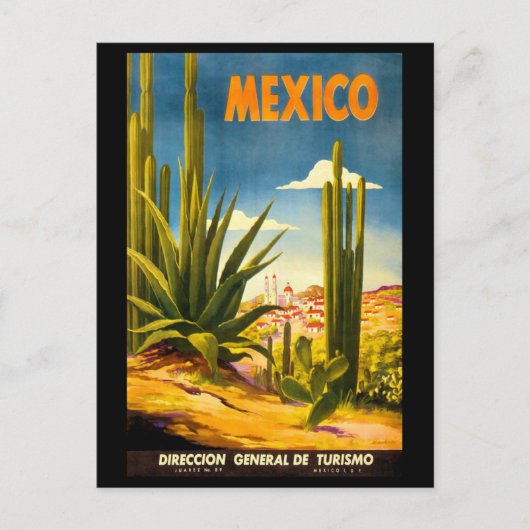Carte Postale Affiche de voyage au Mexique (Devant)