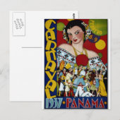 Carte Postale Affiche de voyage au Panama, 1937 (Devant / Derrière)