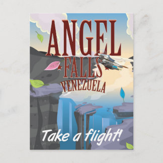 Carte Postale Affiche de voyage au Venezuela Angel Falls