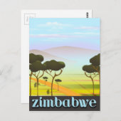 Carte Postale Affiche de voyage au Zimbabwe (Devant / Derrière)