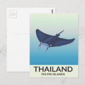 Carte Postale Affiche de voyage aux îles Phi Phi en Thaïlande (Devant / Derrière)