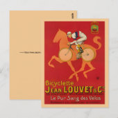 Carte Postale Affiche de voyage Bicyclette (Devant / Derrière)