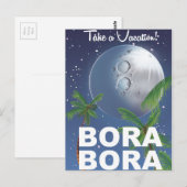 Carte Postale Affiche de voyage Bora Bora Moon (Devant / Derrière)