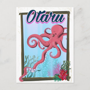 Carte Postale Affiche de voyage calamar Otaru Japon