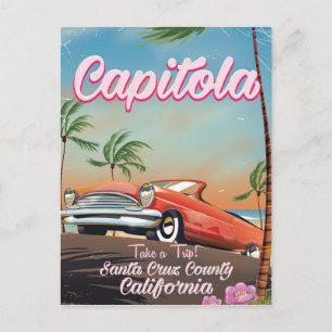 Carte Postale Affiche de voyage Capitola California Vintage