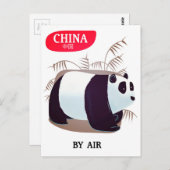 Carte Postale Affiche de voyage China Panda (Devant / Derrière)