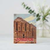 Carte Postale Affiche de voyage classique de vacances en Jordani (Debout devant)