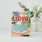 Carte Postale Affiche de voyage classique de vacances en Libye. (Debout devant)