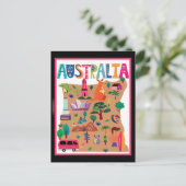 Carte Postale affiche de voyage colorée Australie (Debout devant)