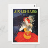 Carte Postale Affiche de voyage d'Aix Les Bains (Devant / Derrière)